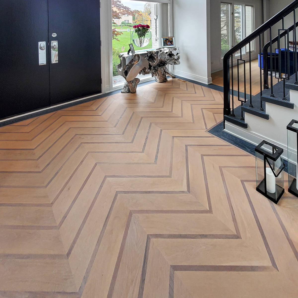 Chevron White Oak Entry Floor – Rubio Monocoat Canada