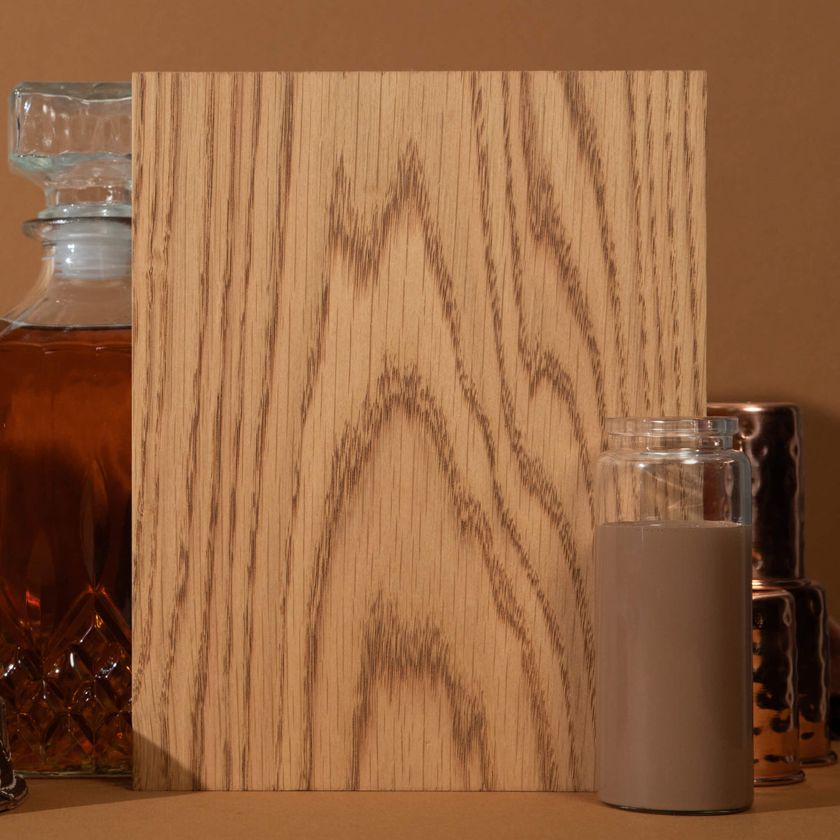 Oil Plus 2C Bourbon is a hardwax oil wood stain and finish with warm light brown tones and golden caramel undertones.