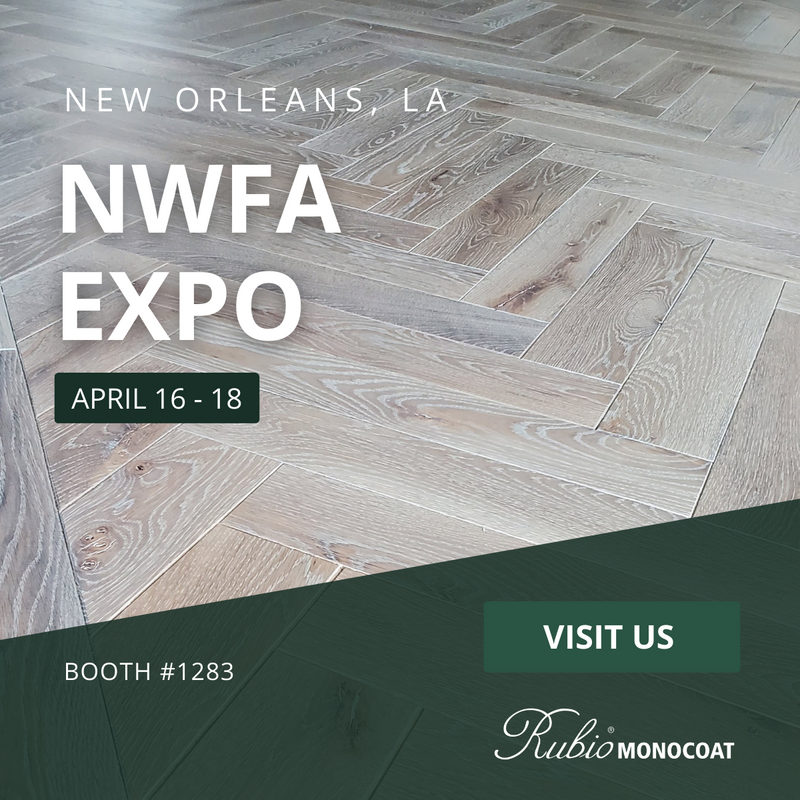 Rubio Monocoat will be exhibiting at NWFA 2024 in New Orleans, LA from April 16 to April 18 at booth 1283.