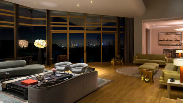 Hardwood flooring finished with hardwax oil wood finish in a living room.