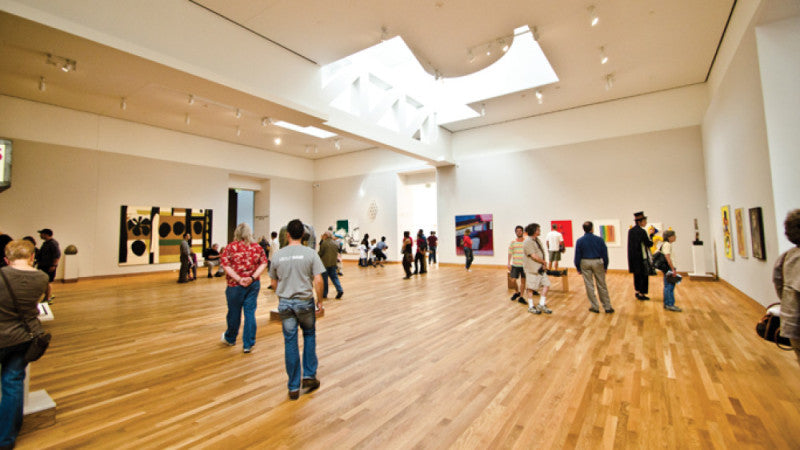 Museum with oak flooring throughout finished with Rubio Monocoat.
