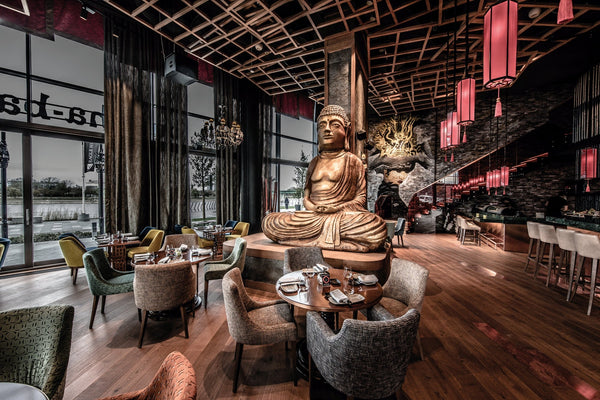 Buddha bar restaurant finished with hardwax oil finish on the floors.