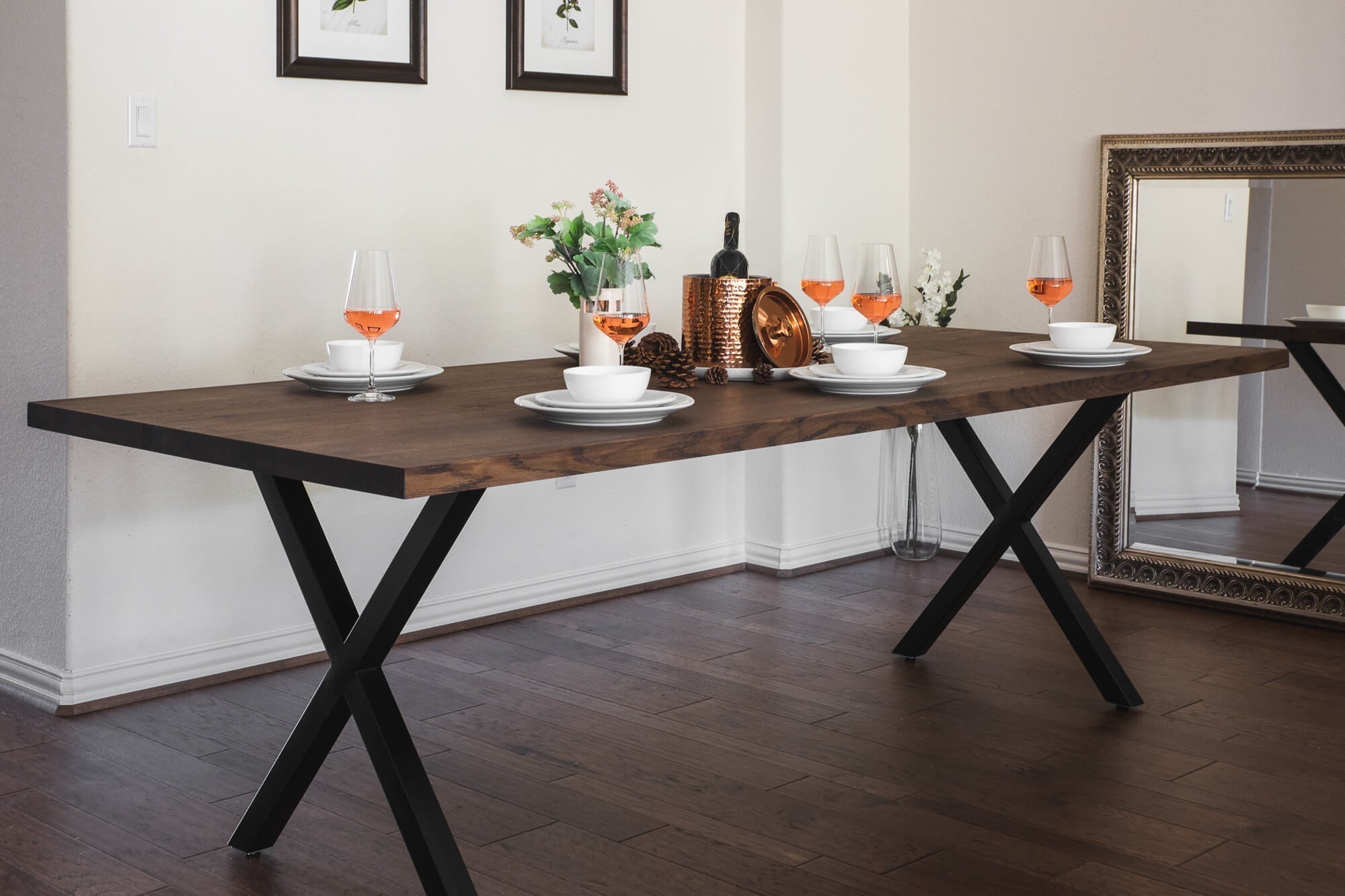 Project inspiration for a modern white oak dining table finished with Rubio Monocoat Oil Plus 2C, a hardwax oil wood stain and finish in one for any interior wood project.