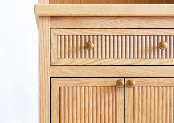 Project inspiration for a custom built red oak bookcase finished with Rubio Monocoat Oil Plus 2C hardwax oil wood stain and finish for interior wood.