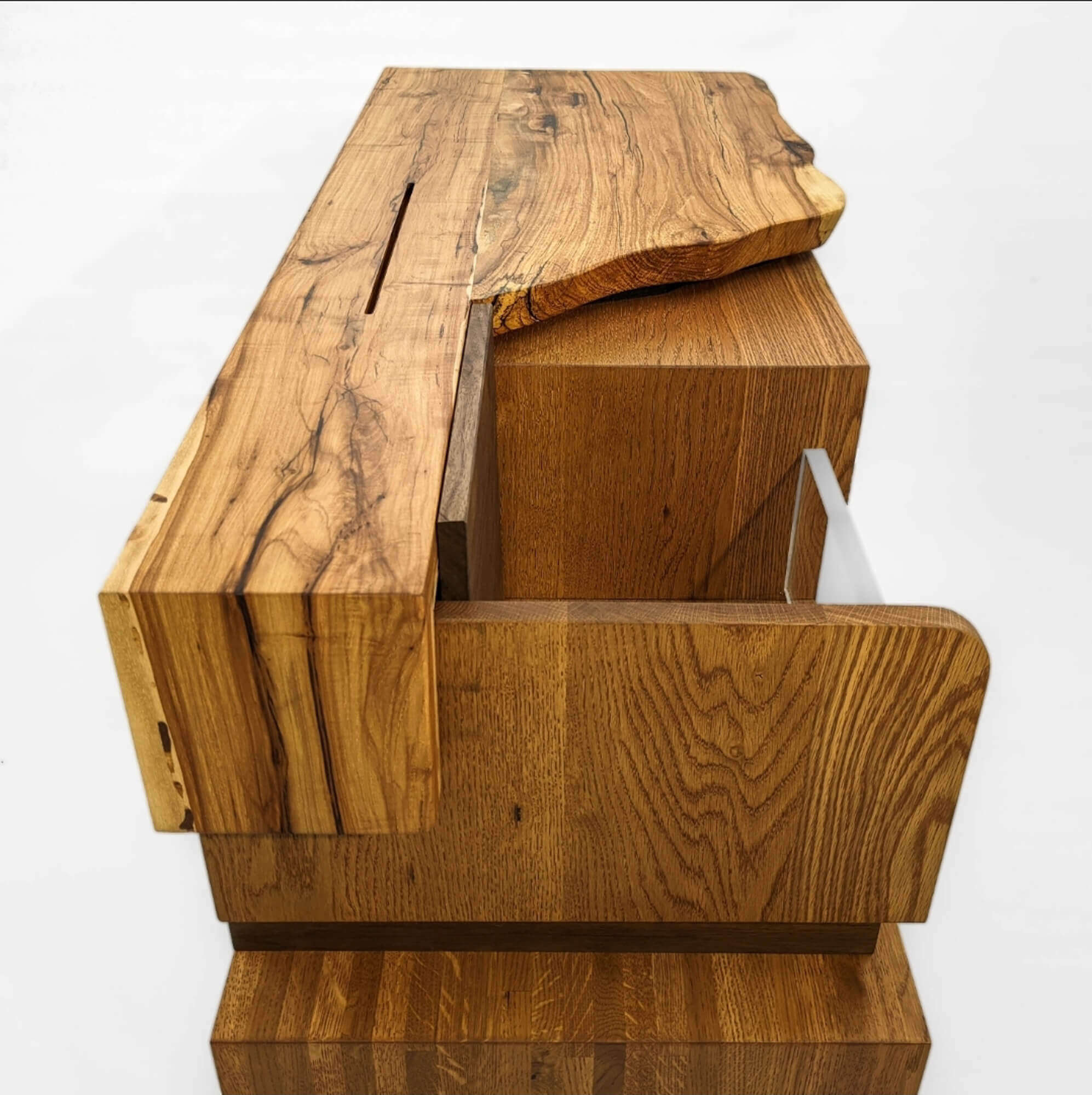 TOO WOOD Record Shelfオーク paddlers coffee Large Walnut Vinyl Storage Record Player Stand, Solid Walnut
