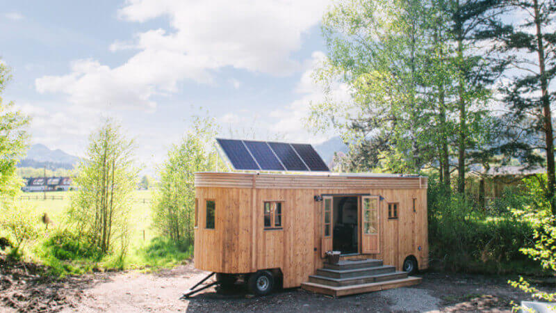 Exterior of custom trailer finished with Rubio Monocoat Hybrid Wood Protector.