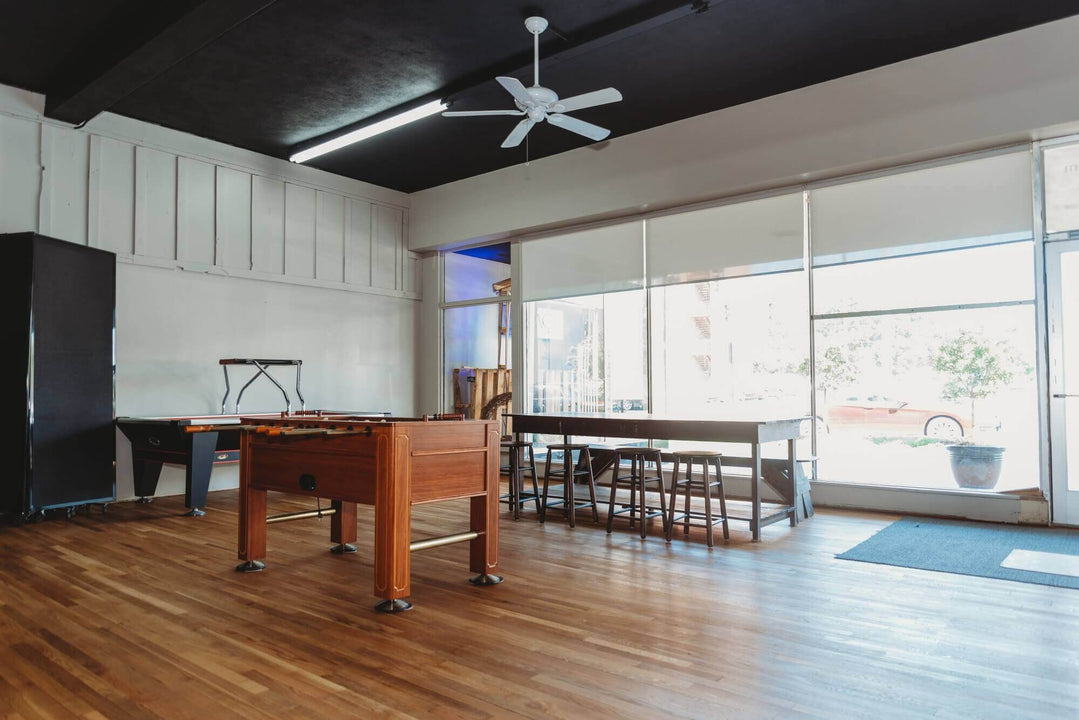Hardwood floors refinished using a hardwax oil wood finish.