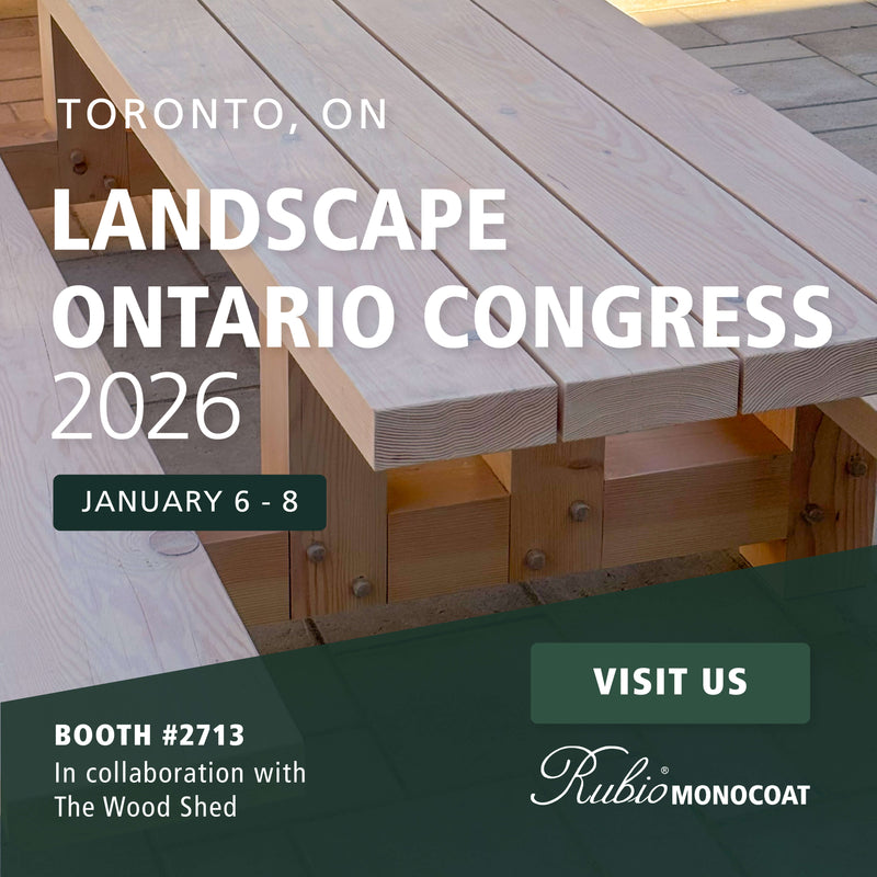 Rubio Monocoat Canada will be exhibiting at Landscape Ontario Congress 2026 in collaboration with the Wood Shed January 6-8, 2026.