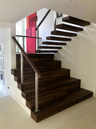 Rubio Monocoat used to finish walnut stairs.