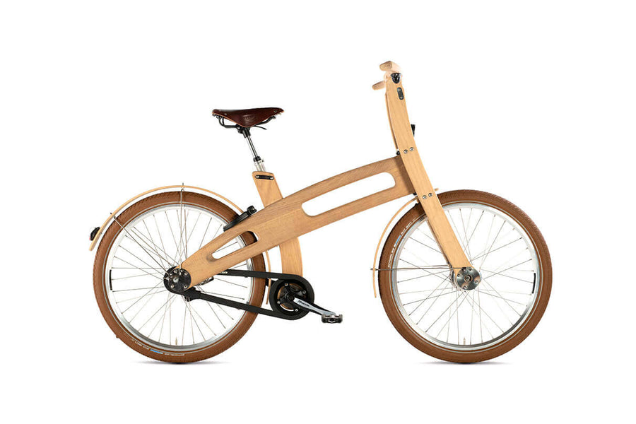Wood bicycle.