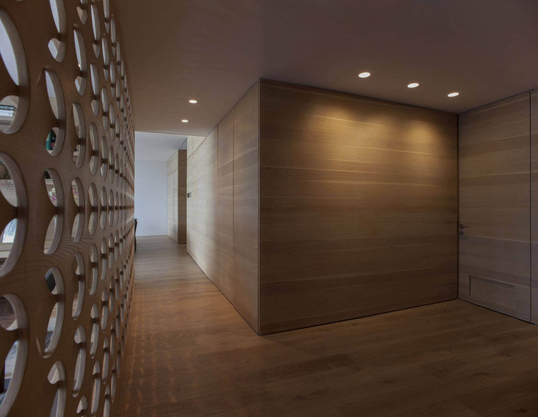 Wooden features in private apartment is finished with Rubio Monocoat.
