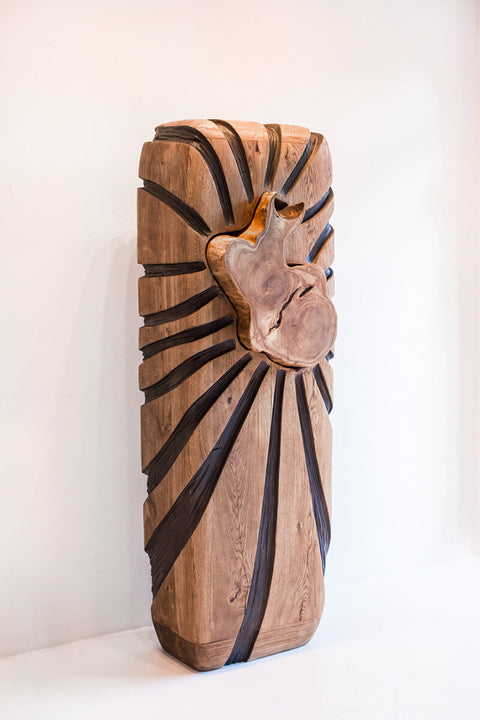 Unique wooden wall art finished with Rubio Monocoat.