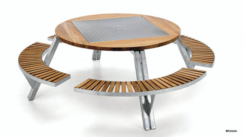 Extremis wood table finished using Rubio Monocoat.