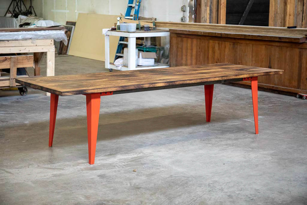 White oak tabled that was charred and finished with Rubio Monocoat Oil Plus 2C hardwax oil wood stain and finish.