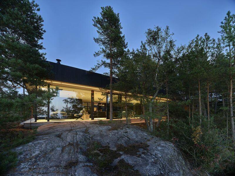 Scenic private home in Finland has wood features finished with Rubio Monocoat.