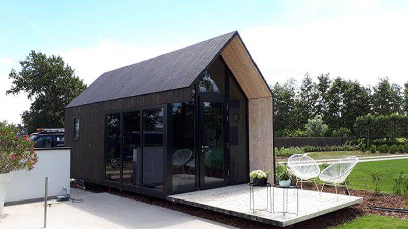 Unique pool house finished inside and out with Rubio Monocoat products.