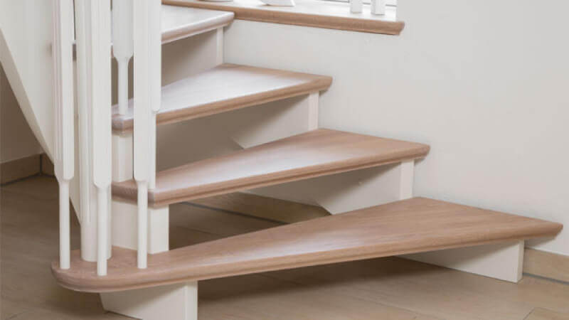 Oak stair treads finished with Rubio Monocoat hardwax oil finish.