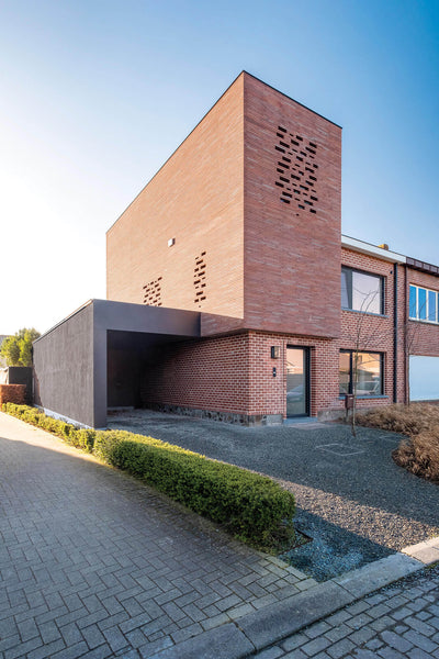 Exterior view of a modern minimal home.