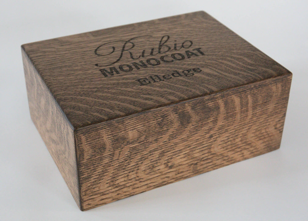Handcrafted white oak humidor finished with natural wood finish.