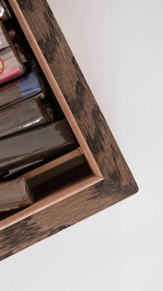 Handcrafted white oak humidor finished with natural wood finish