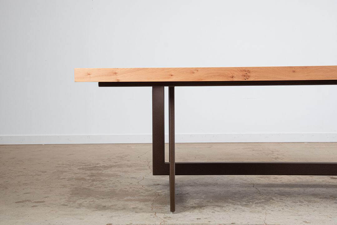 Maple wood table finished with Rubio Monocoat.