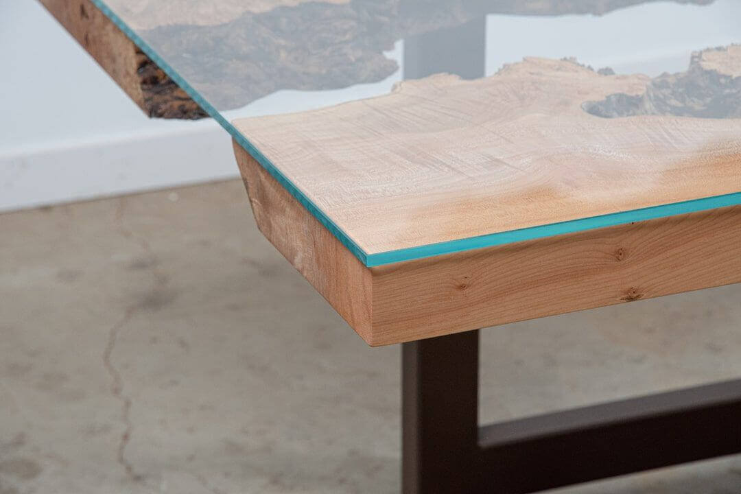 Canyon river wood table finished with Rubio Monocoat.