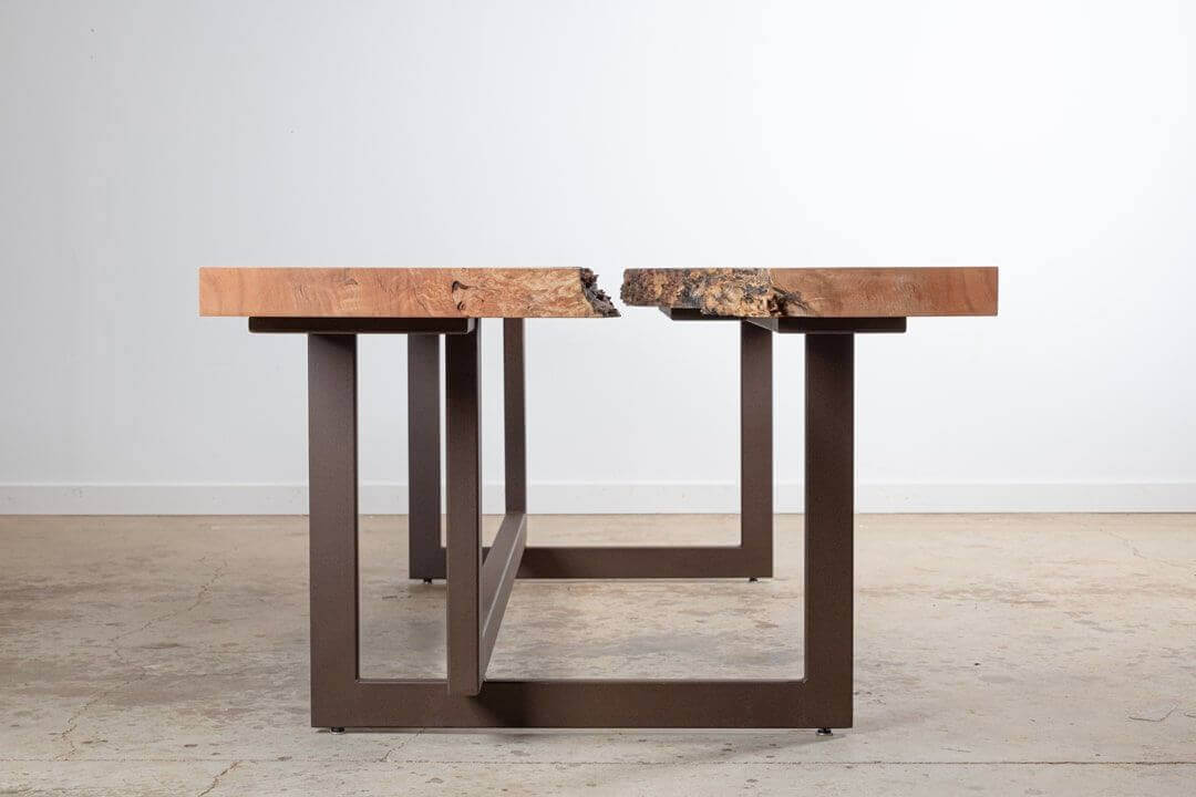 Maple wood table finished with Rubio Monocoat.