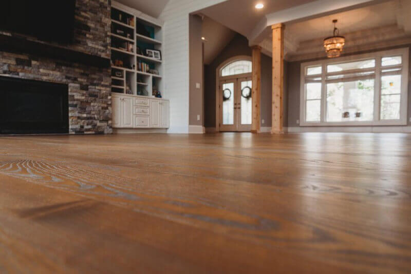 Details of gorgeous grain in hardwood floors finished with Rubio Monocoat.