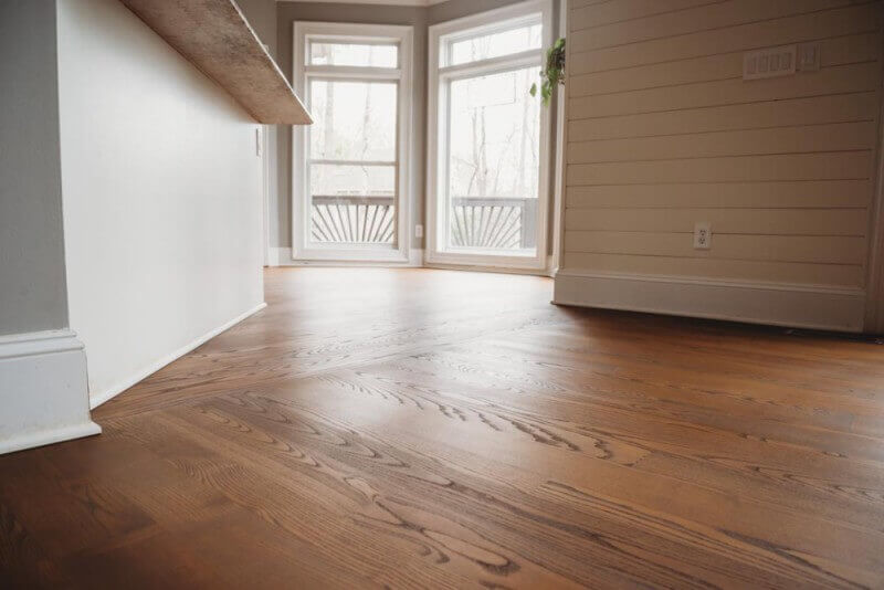 Hardwood flooring finished with Rubio Monocoat.