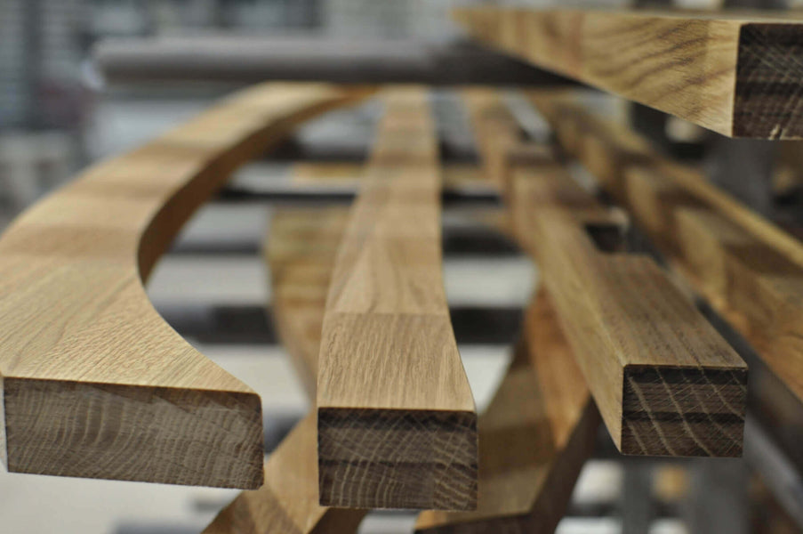 Detail images of curved wood pieces.