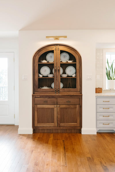 Timeless walnut hutch built-in finished with Rubio Monocoat Oil Plus 2C "Pure".