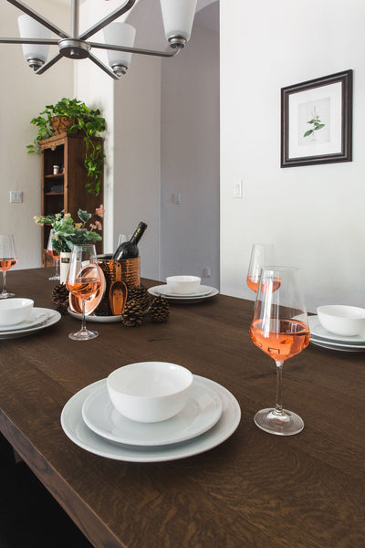 A custom dining table finished with Rubio Monocoat Oil Plus 2C "Black".