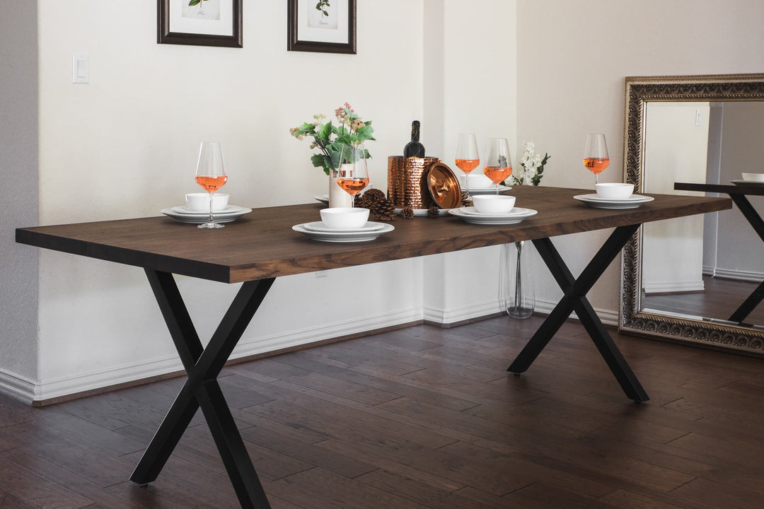 Rubio Monocoat Oil Plus 2C "Black" hardwax oil wood stain and finish was used to finish the white oak table.
