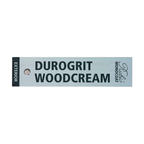 Front of the Rubio Monocoat DuroGrit and WoodCream Paper Fan Deck