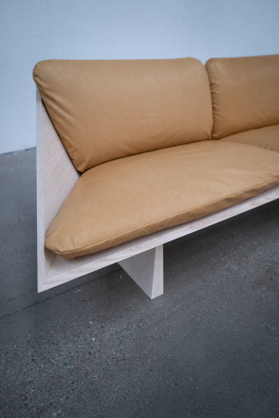 Geometric detail on an ash sofa finished with Oil Plus 2C hardwax oil wood stain and finish in one.