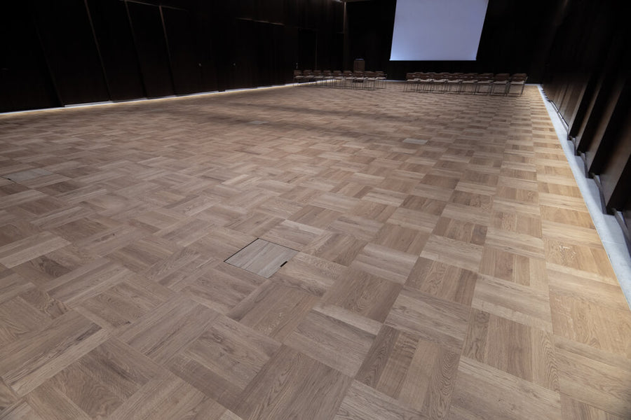 Beautiful parquet flooring at the Norwegian National Museum finished with Rubio Monocoat Oil Plus 2C "Natural".