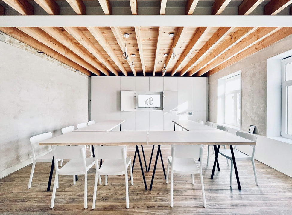 Meeting space in the Pastorie Leke property renovate using Rubio Monocoat products.