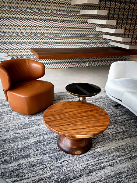 Unique monkeypod coffee table finished with Rubio Monocoat Oil Plus 2C Pure.