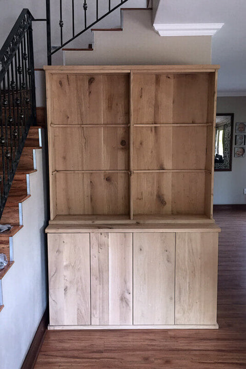 Wooden whiskey cabinet finished with Rubio Monocoat Oil Plus 2C.