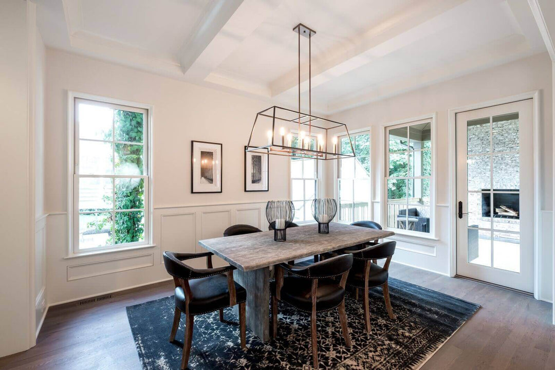 Dining room has floors finished with Rubio Monocoat.
