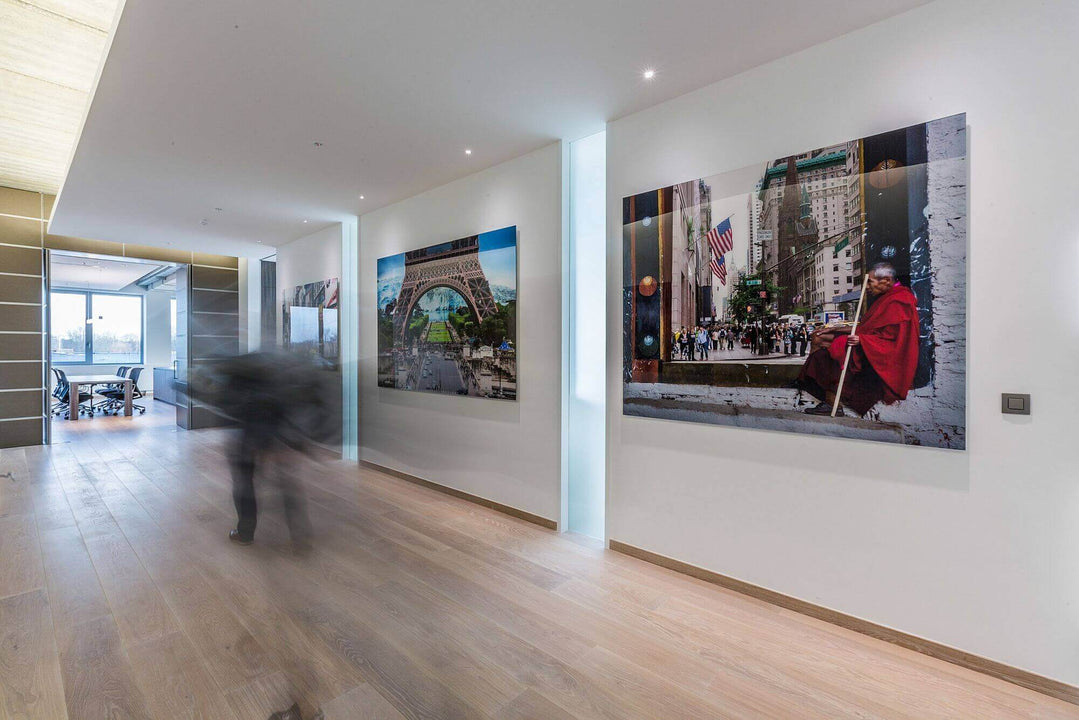 Rubio Monocoat used to finish wood flooring at Bru Textile's office.