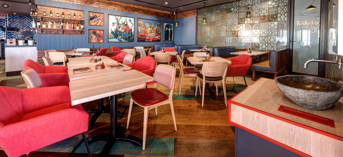 Rubio Monocoat used in a restaurant for wood surfaces.