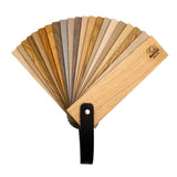 Rubio Monocoat Wood Fan Deluxe viewed from the back and fanned out.